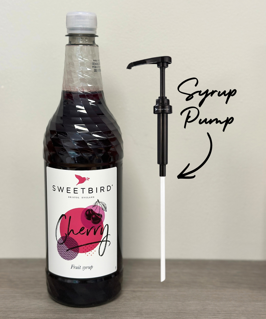 Sweetbird Cherry Syrup 1 Litre With Pump