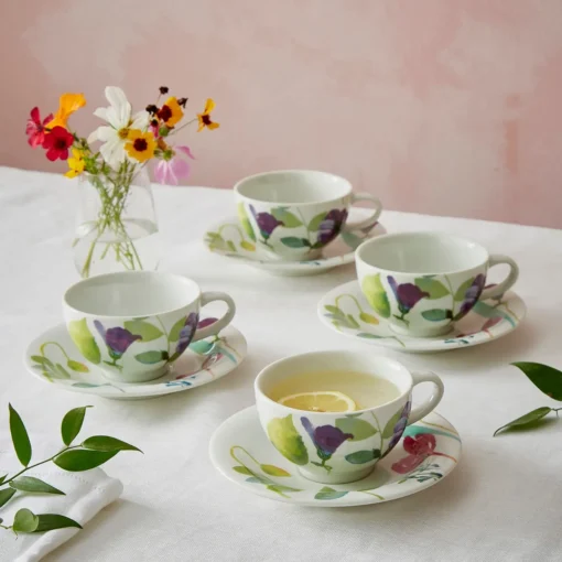 Portmeirion Water Garden Cup, Saucer & Spoon - Image 2